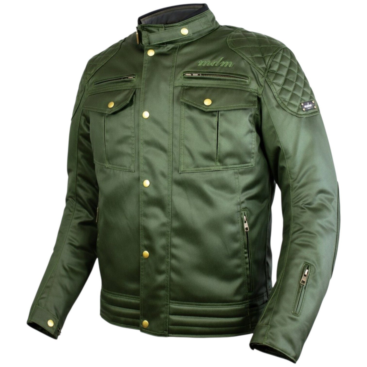 MDM Motorradjacke MDM Motorradjacke im Vintage Stil wasserdicht mit Protektoren Gewachste Baumwolle im Vintage Retro Stil