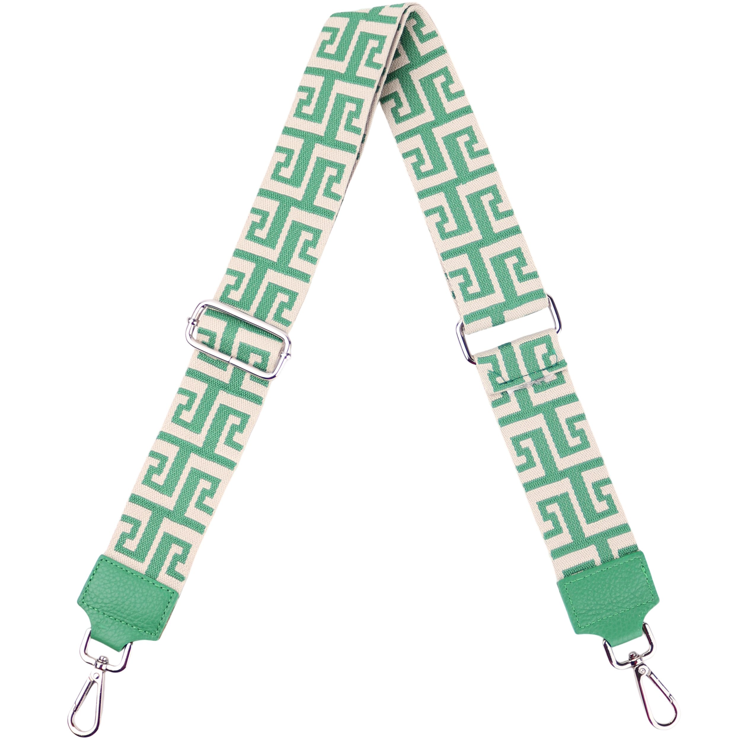 MIRROSI Плечевые ремни Made in Italy aus Echtleder Schultergurt für Tasche zum Wechseln (Farben in: Mint, Jeansblau, Babyblau,Grün, 1x Taschengurt) 5cm Breit Bohemian Style