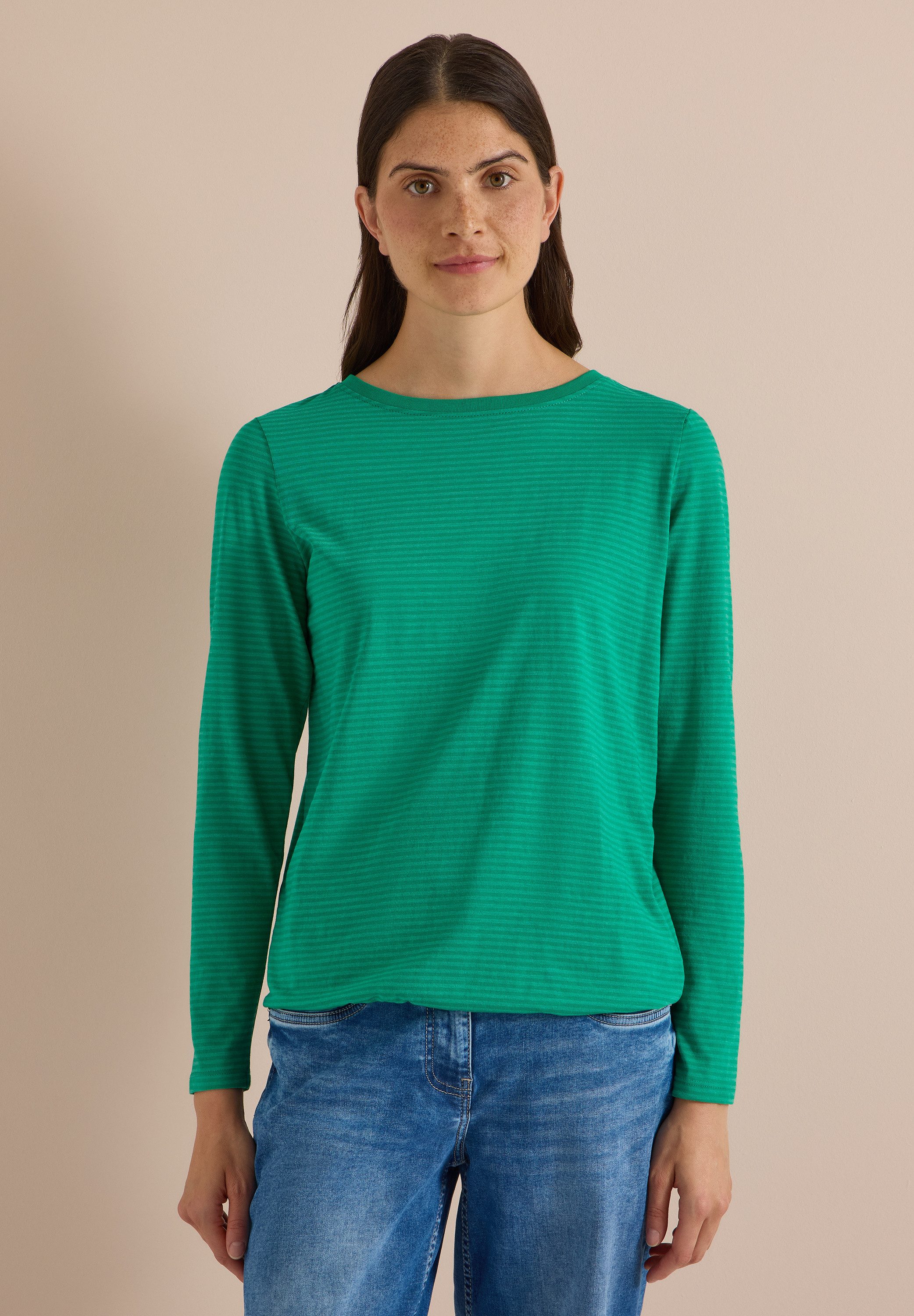 CECIL Langarmshirt im soften Baumwoll-Mix