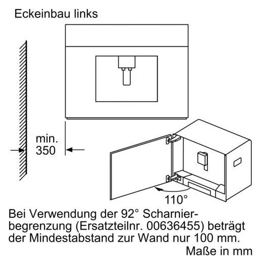 BOSCH Einbau-Kaffeevollautomat CTL636ES1