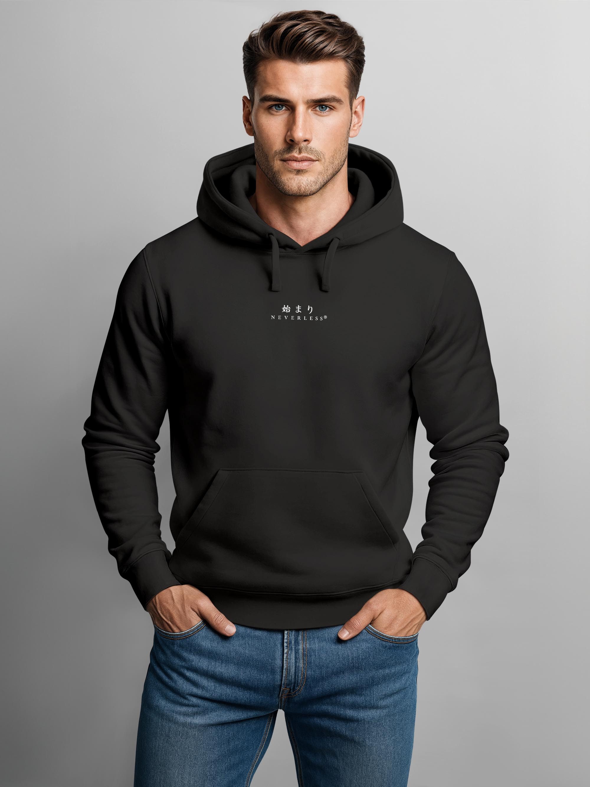 Neverless Hoodie Herren Hoodie Backprint - New Beginnings - Kapuzensweatshirt – Bild 3 von 5