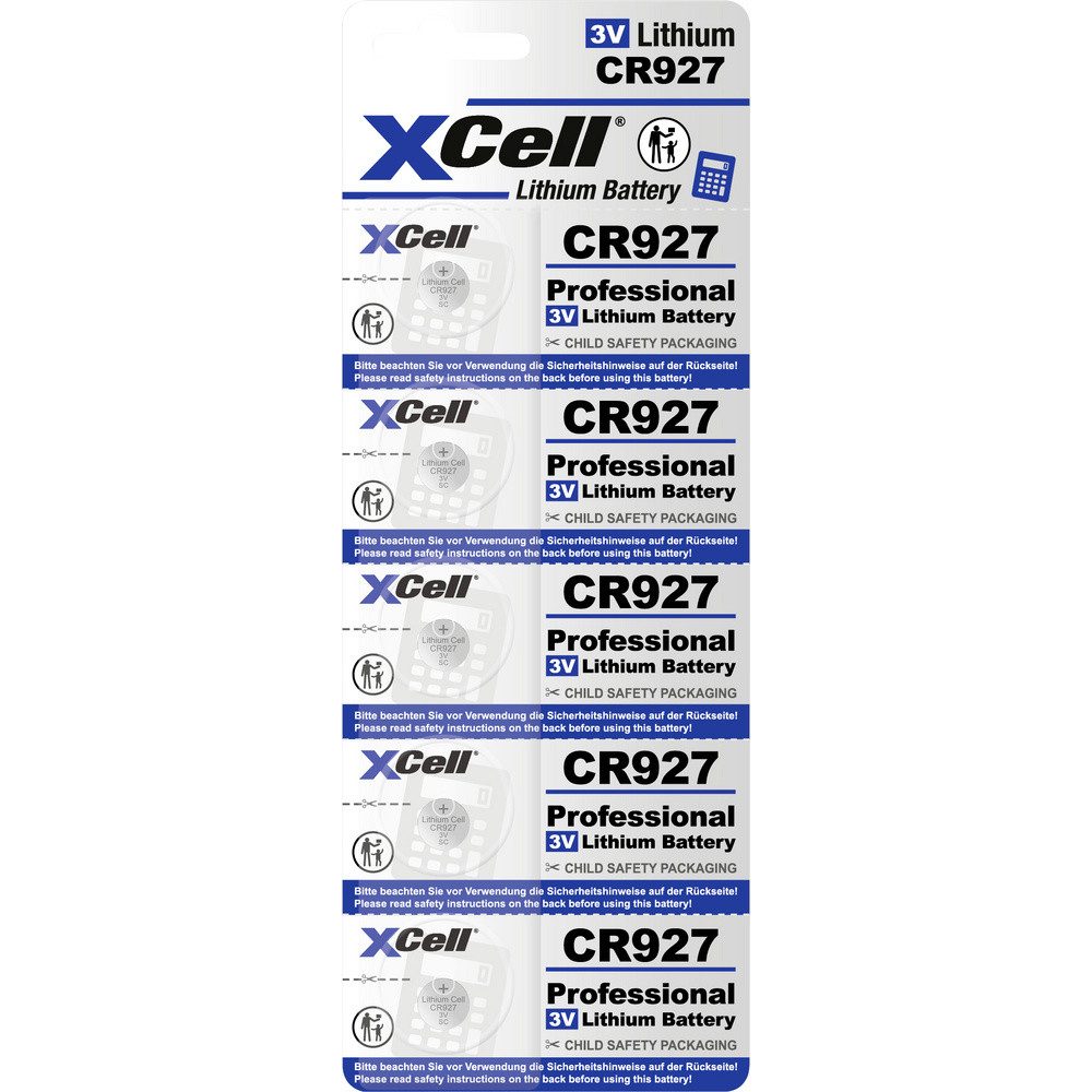 XCell XCell Knopfzelle CR927 3 V 5 St. 30 Lithium Knopfzelle