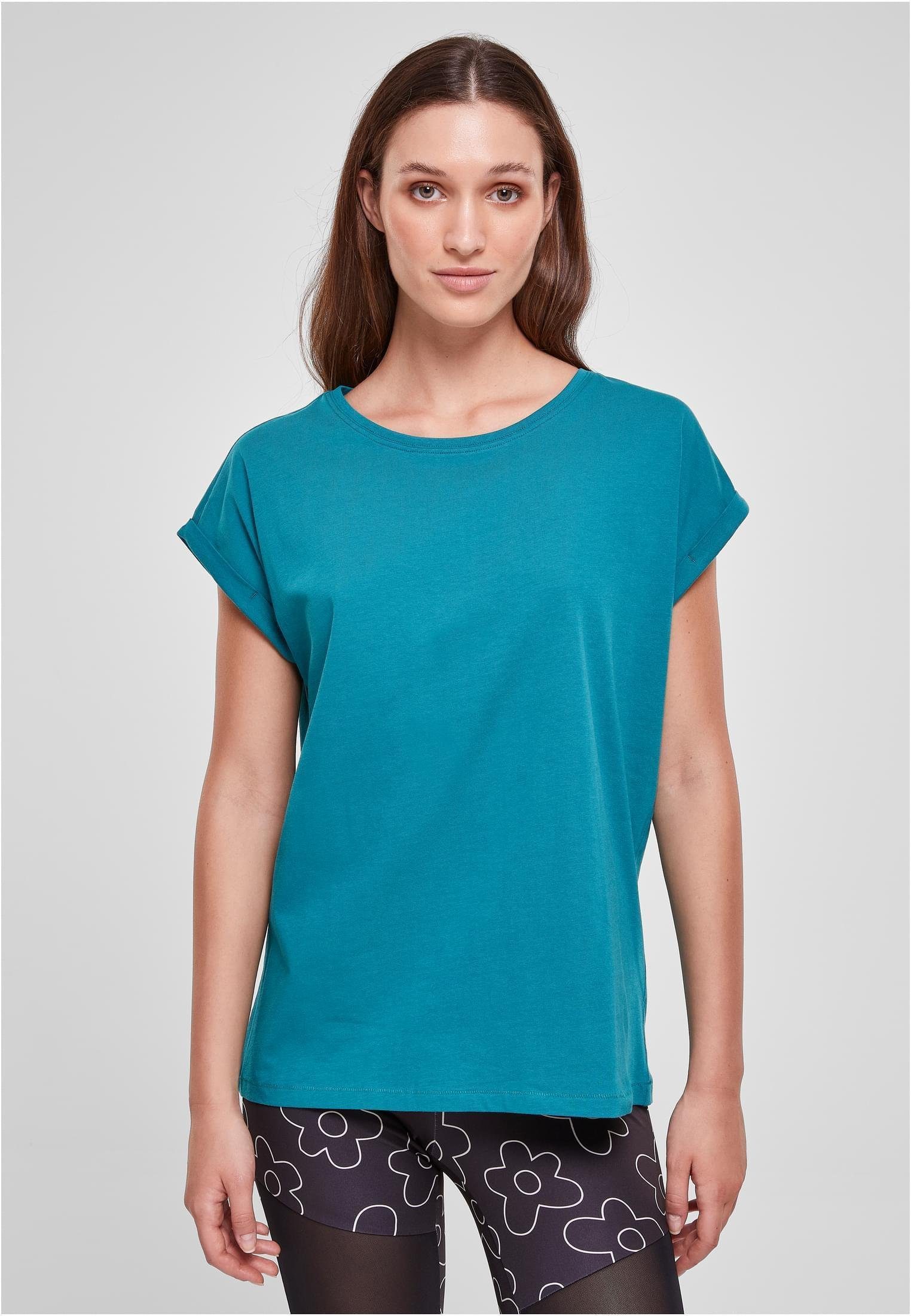 URBAN CLASSICS Rundhalsshirt Ladies Extended Shoulder Tee Damen T-Shirt