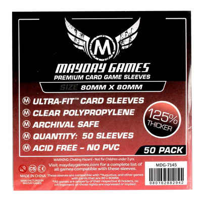 Mayday Games Spiel, Premium Medium Square Card Hüllen 80x80mm 7145