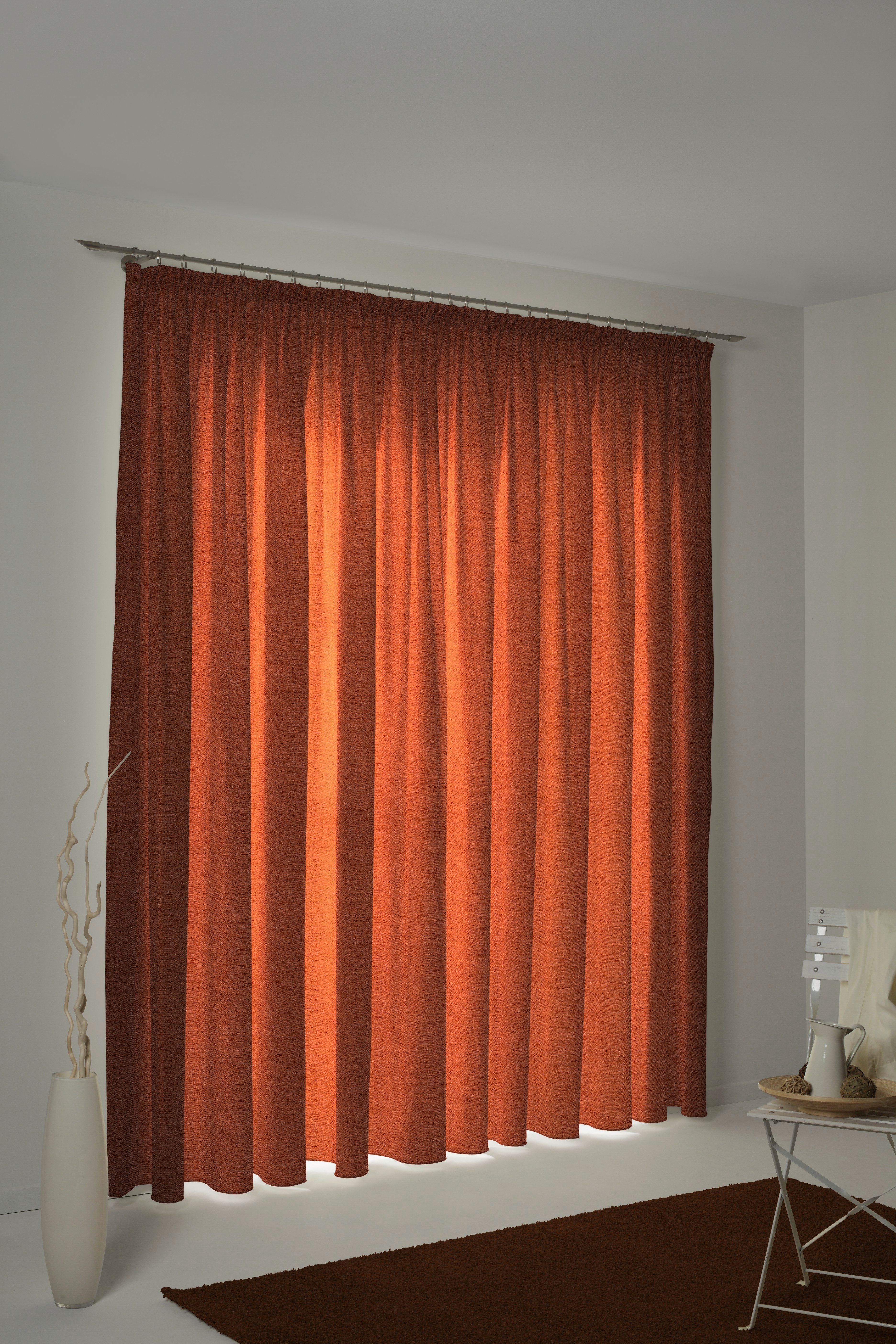 Wirth Vorhang Toco-Uni (1 St), Kräuselband, blickdicht, Chenille