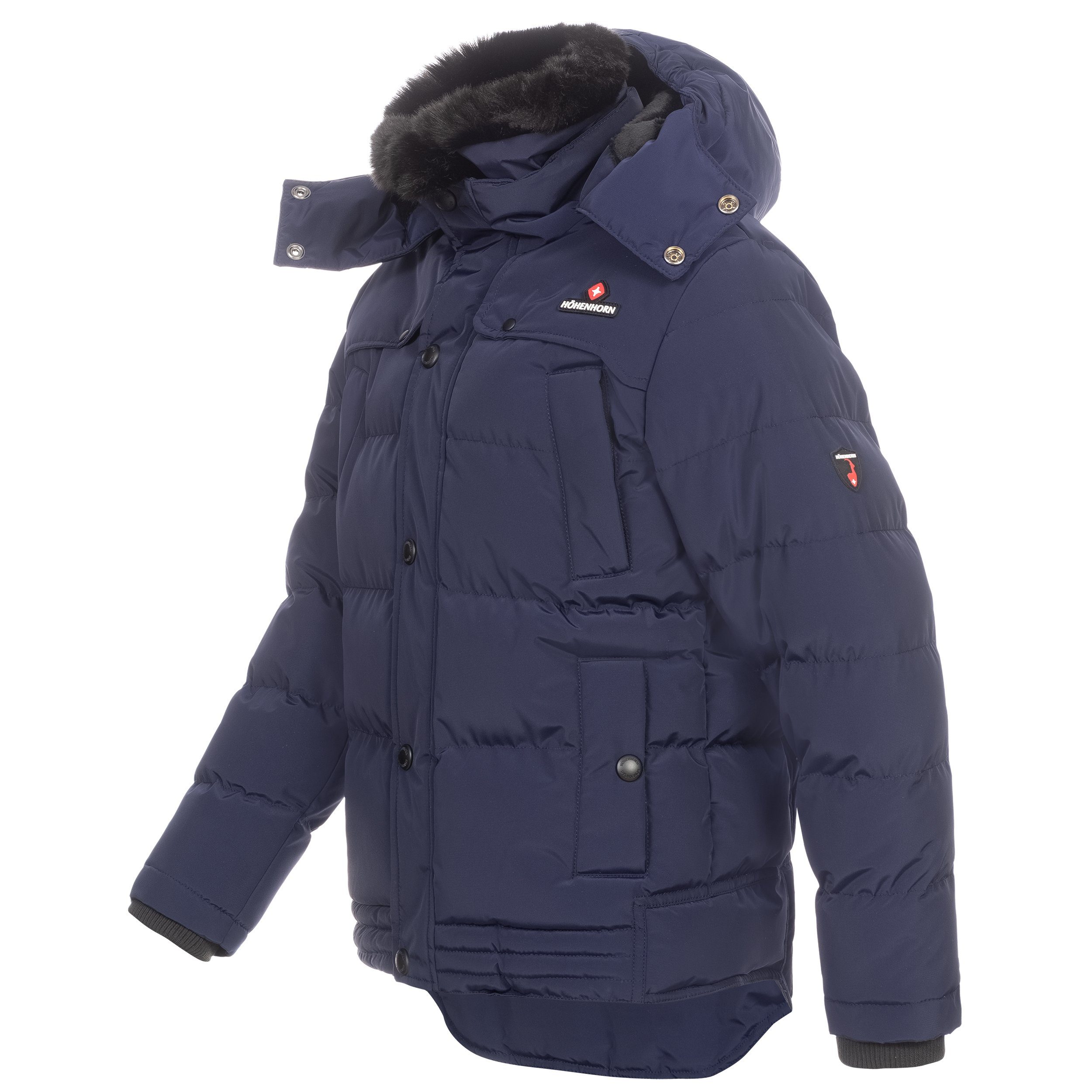 Höhenhorn Winterjacke Bergoo Kinder Winter Jacke Jungen Quilted Steppjacke Gefüttert abnehmbarer Kunstfellkragen, weiche Microfleece Innenseite
