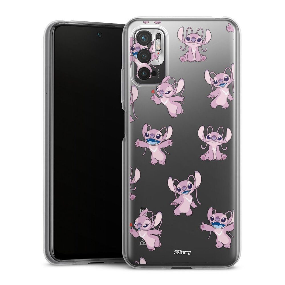 DeinDesign Handyhülle Lilo & Stitch Engel Disney Angel Faces Pattern Transparent, Xiaomi Redmi Note 10 5G Silikon Hülle Bumper Case Handy Schutzhülle