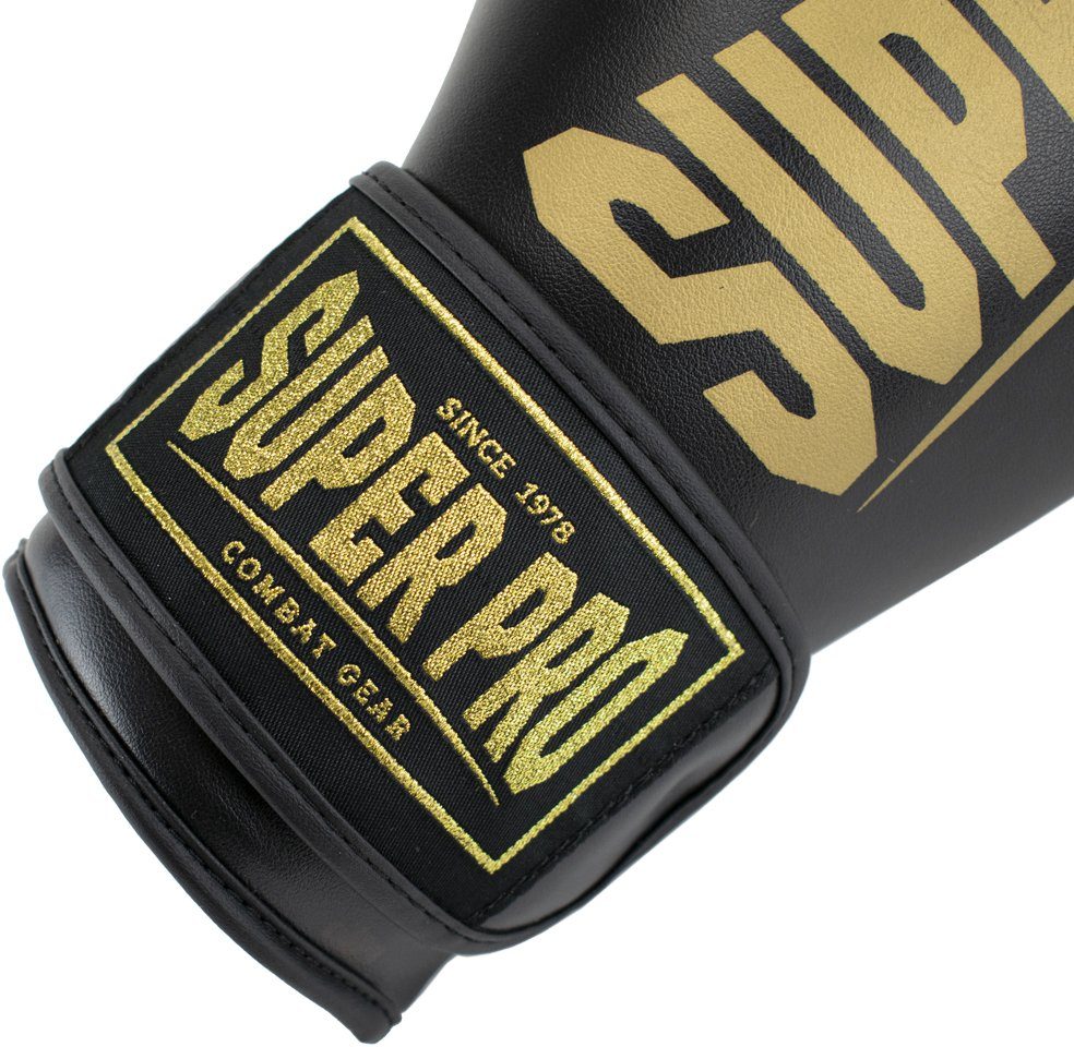 Super Boxhandschuhe schwarz-goldfarben Pro Champ