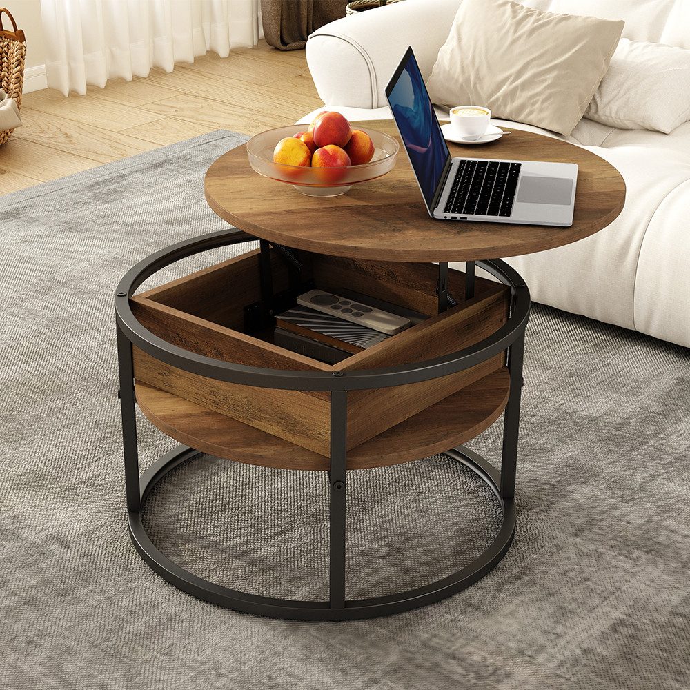 Vicco Couchtisch Marlo, Holz/Schwarz, 57 x 57 cm (1-St)