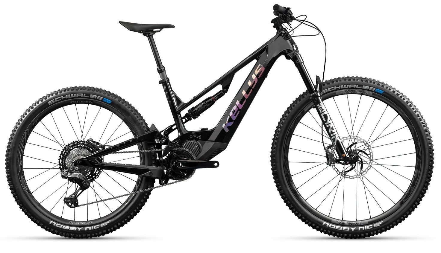Kellys E-Bike E-Mountainbike Theos F100 SH Black 29"/27,5" 825 Wh Diamant, 12 Gang Shimano SHIMANO Deore XT Di2 M8150 (direct mount) Schaltwerk
