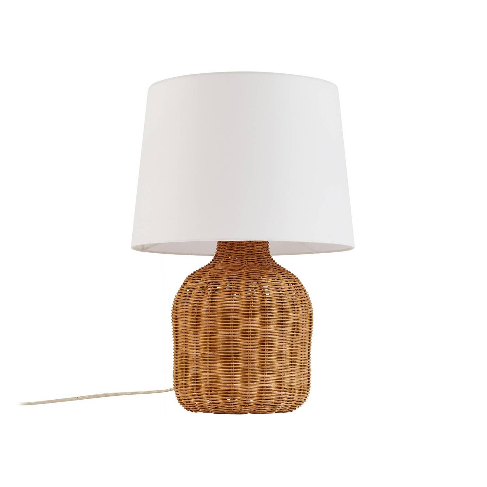 Lindby Tischleuchte Lirenda, Holz Weiß IP20, 1 x 15 W LED