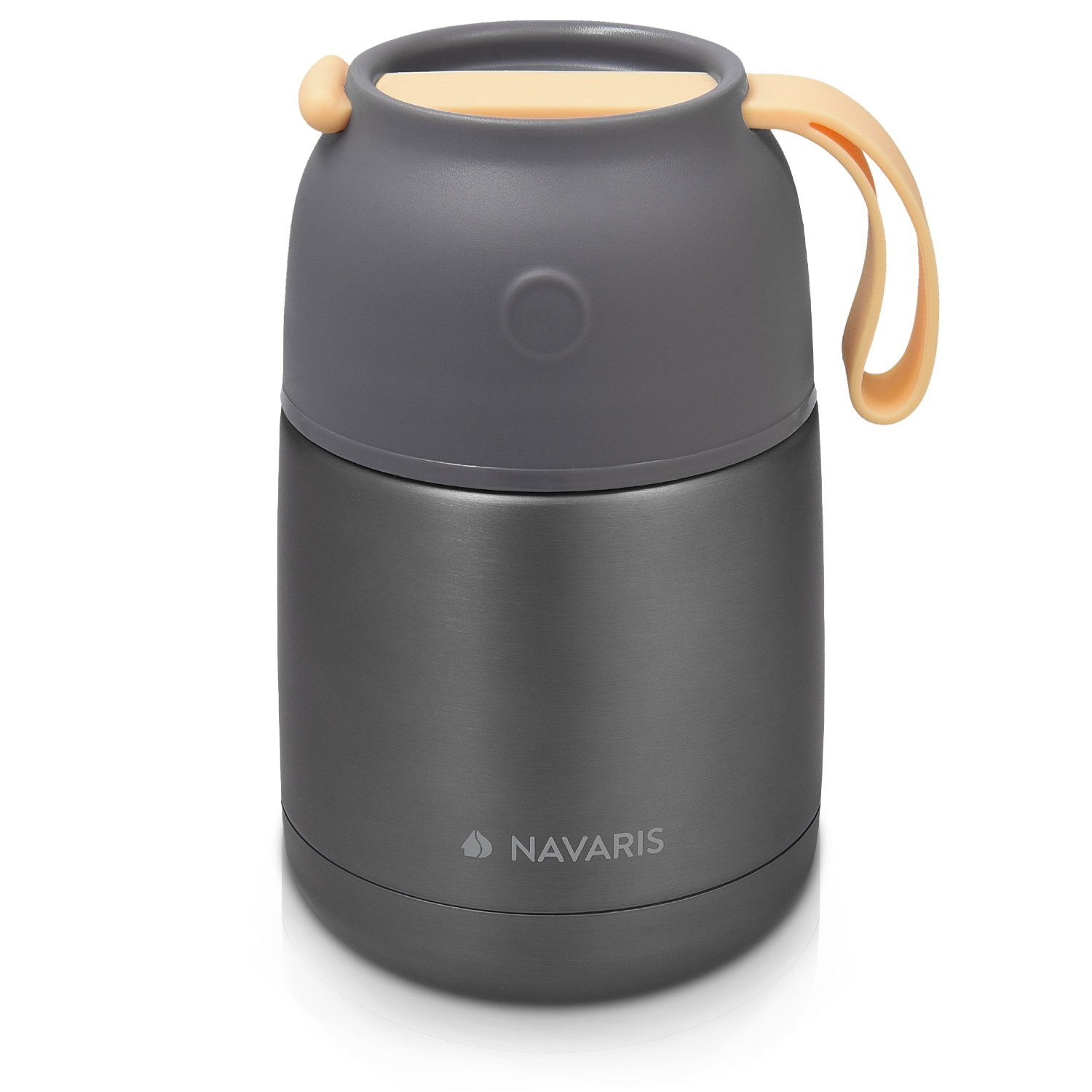 Navaris Thermobehälter 450ml Edelstahl Warmhaltebox für Essen Suppe Speisen Babybrei - Thermo, Edelstahl, (1-tlg)