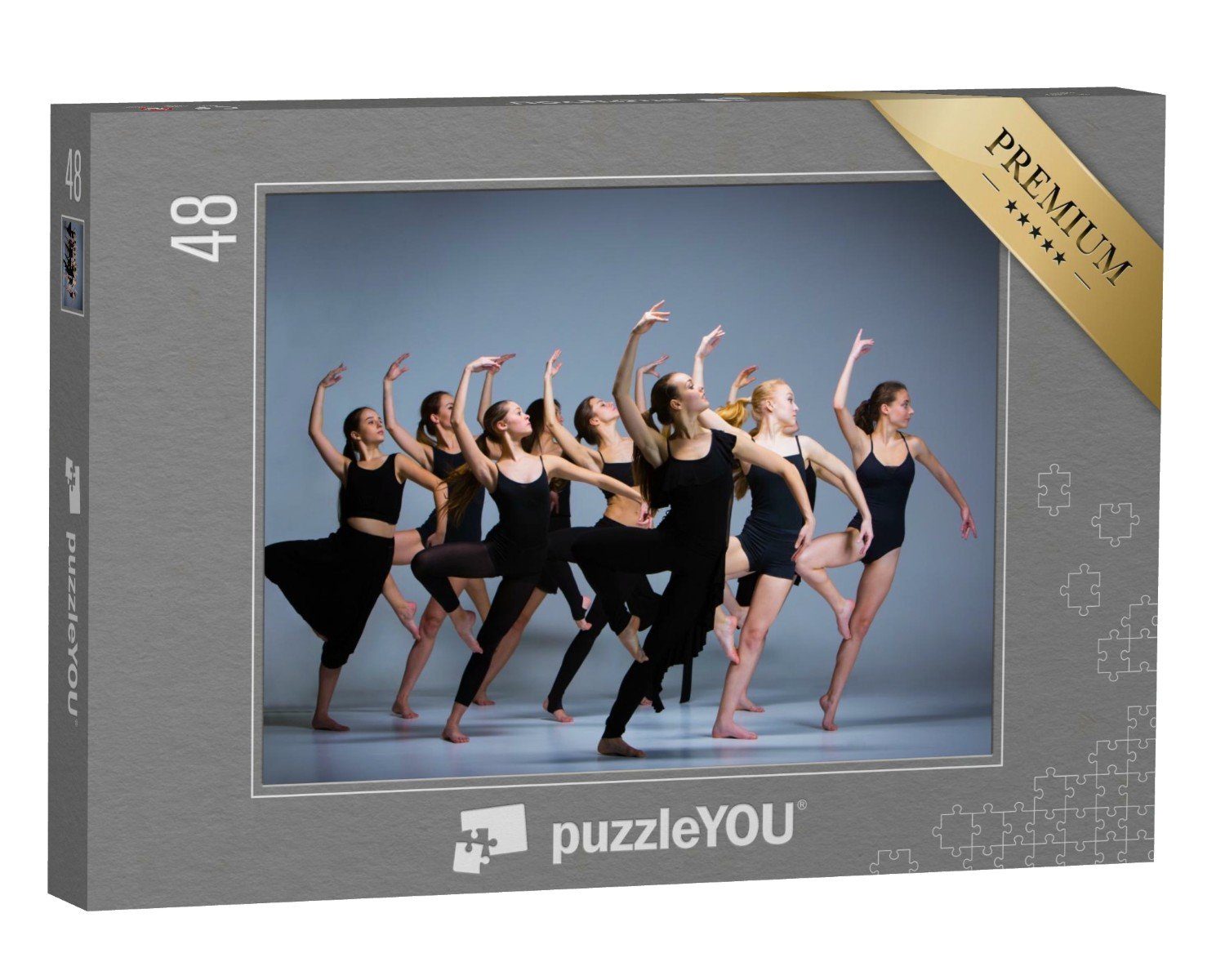 puzzleYOU Puzzle Ballett-Tänzerinnen in Positur, 48 Puzzleteile, puzzleYOU-Kollektionen Tanz, Menschen