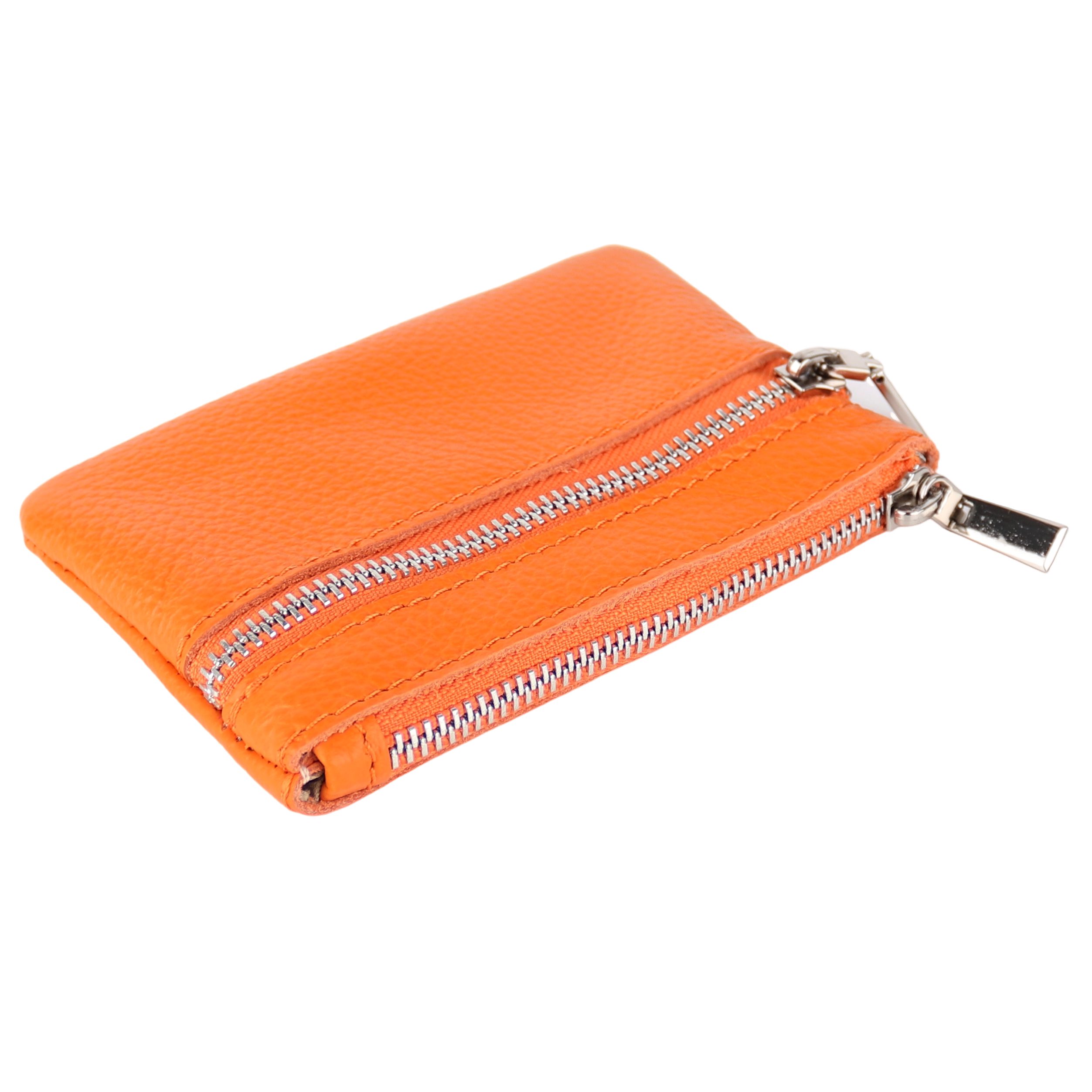 MIRROSI Mini Geldbörse Kleines Portemonnaie MADE IN ITALY Echtleder (14,5x9,5x1cm BXHXT), viele tolle Trendfarben zur Auswahl, leicht