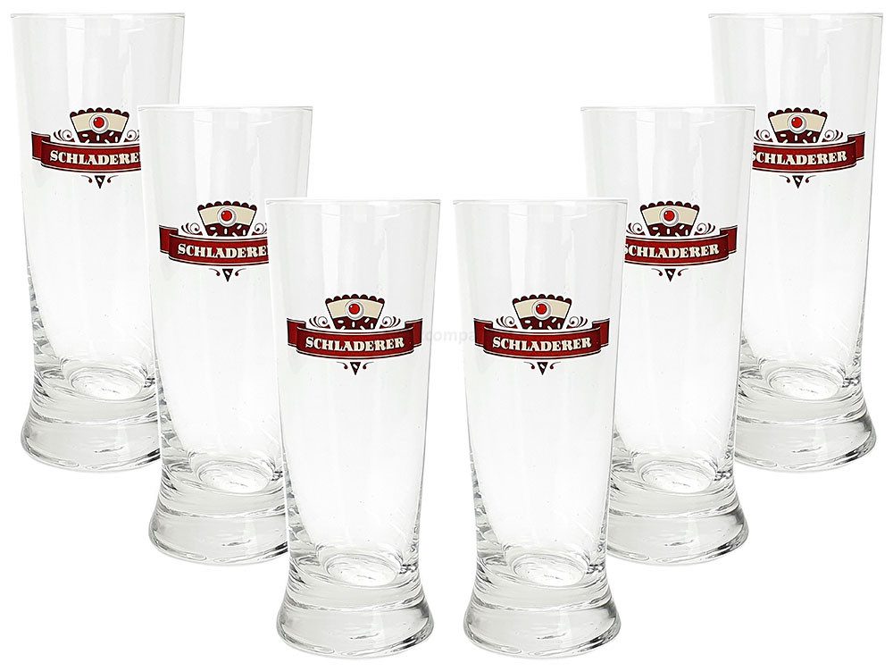 Mixcompany Longdrinkglas Schladerer Kirschwasser, Szene Becher, Longdrinkglas - 6er Set Glas
