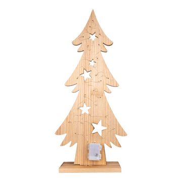 näve Dekolicht, Weihnachtsbaum LED Deko XMAS Holz Kiefer Innen- und Außen IP44 H 80 cm