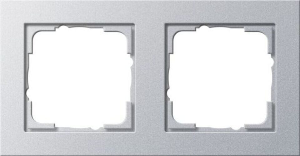 GIRA Розеткиblende GIRA 021225 Abdeckrahmen 2fach E2 Farbe Alu