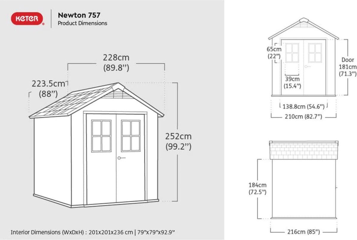 Keter Gerätehaus / Kunststoff Gartenhaus "Newton günstig online kaufen