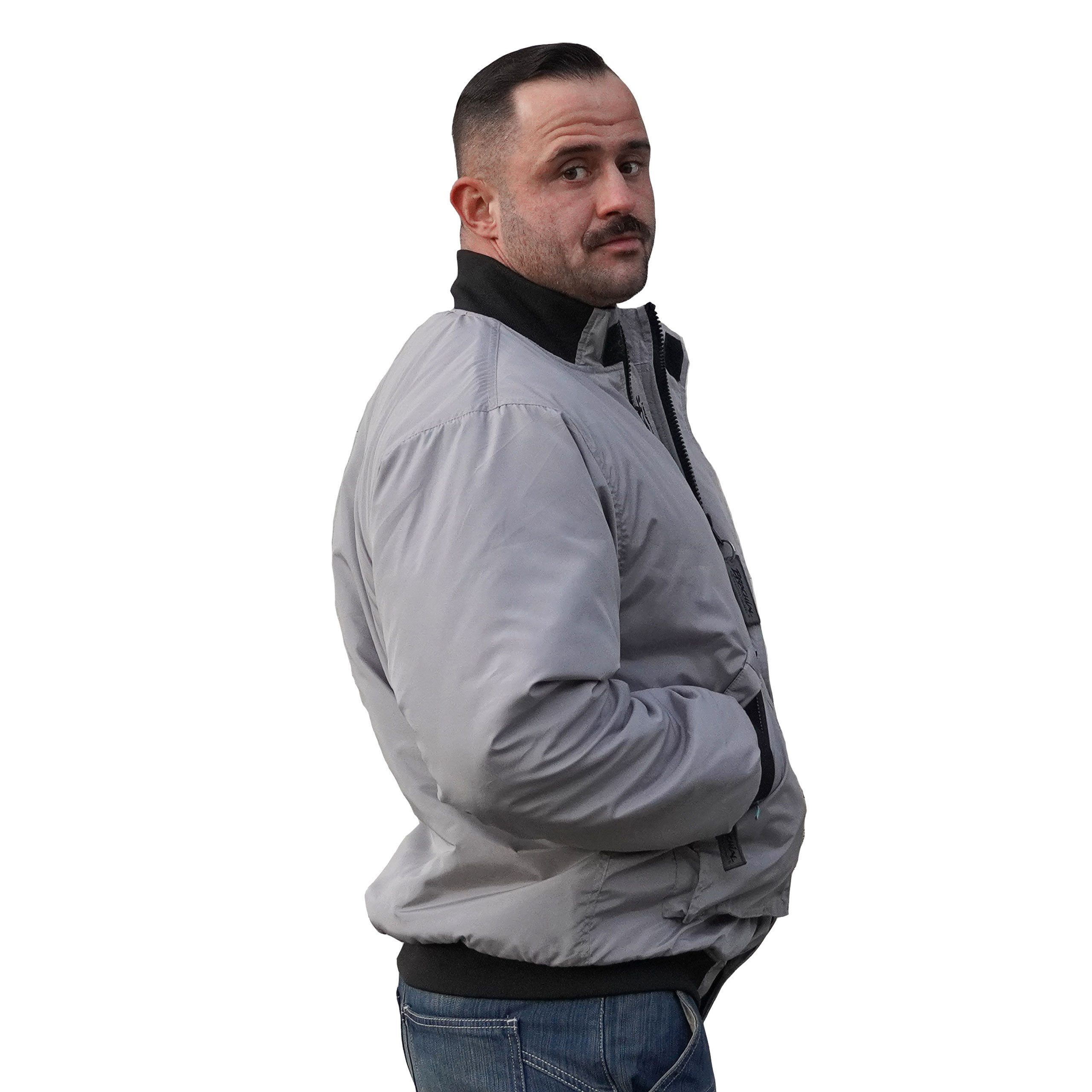 BRACHIAL THE LIFESTYLE COMPANY Bomberjacke Brachial Fliegerjacke "City" grau