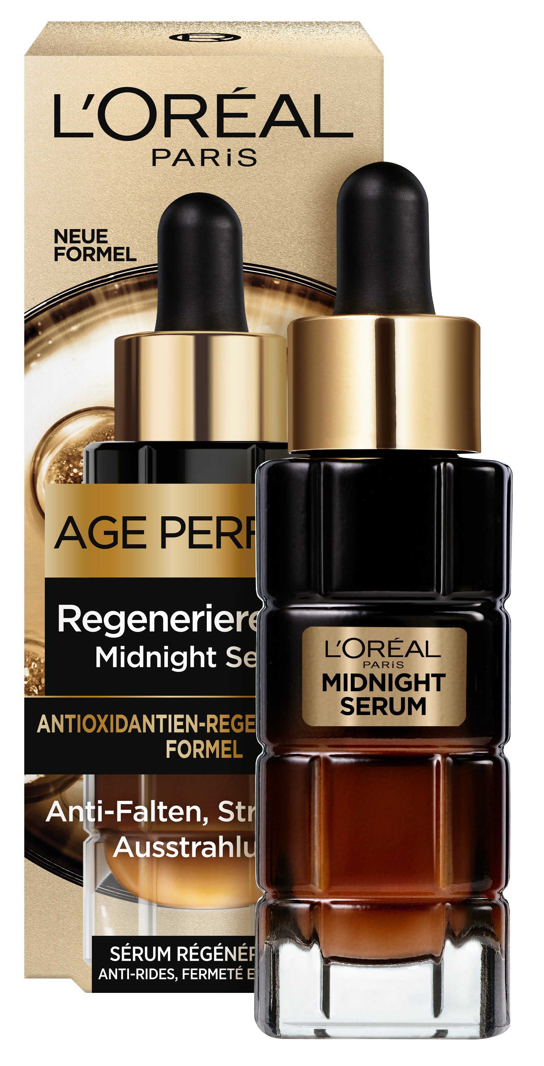 L'ORÉAL PARIS Gesichtsserum AGE PERFECT ZELL-RENAISSANCE MIDNIGHT SERUM, stimmuliert die Zell-Erneuerung, mildert Falten