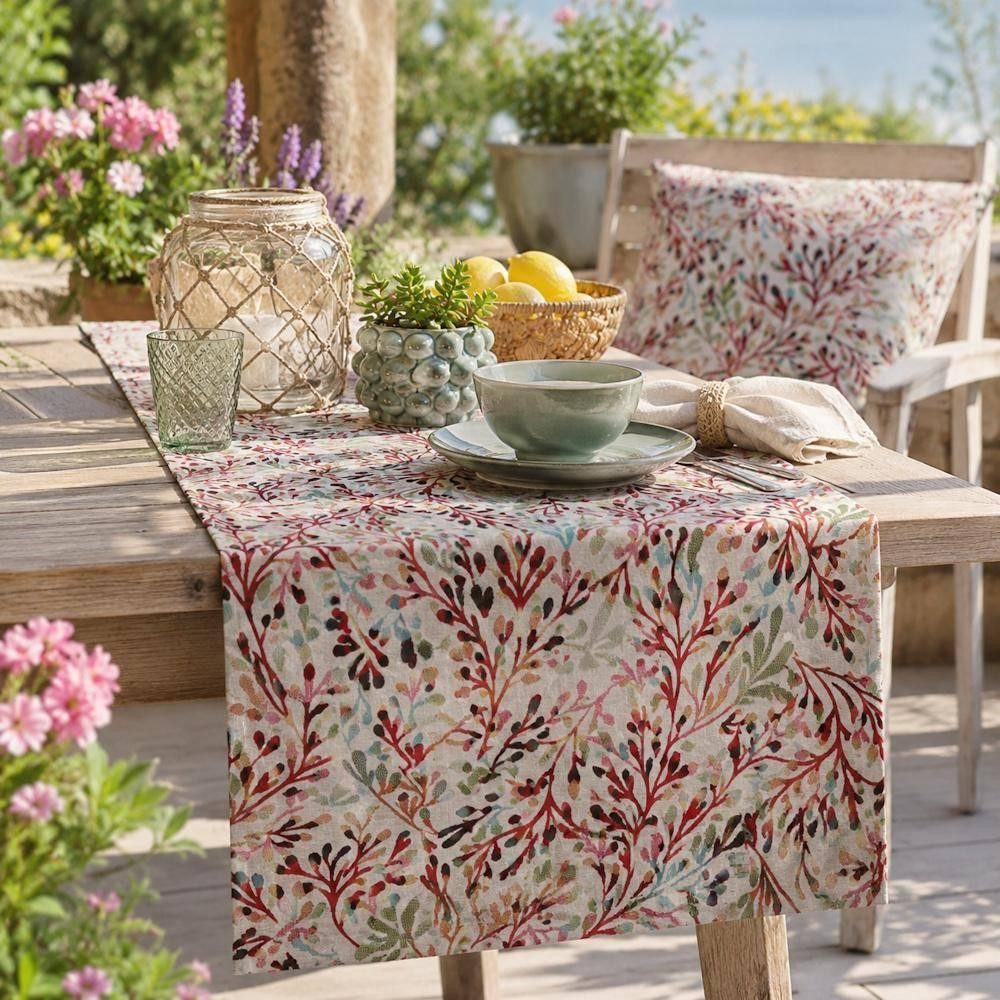 sander table + home Tischläufer Tischläufer Coral mehrfarbig 40 x 100 cm