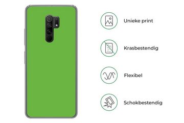 MuchoWow Handyhülle Grün - Farben - Natur, Phone Case, Handyhülle Xiaomi Redmi 9, Silikon, Schutzhülle