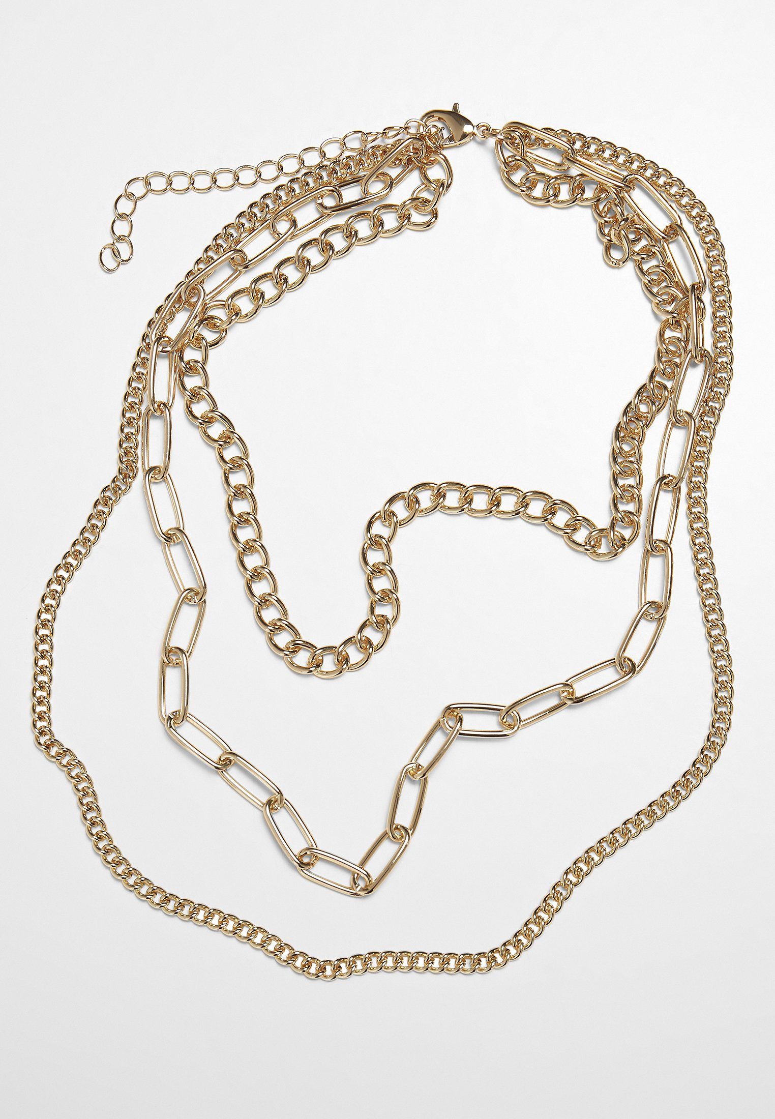 Accessoires gold Edelstahlkette URBAN CLASSICS Chain Necklace Layering