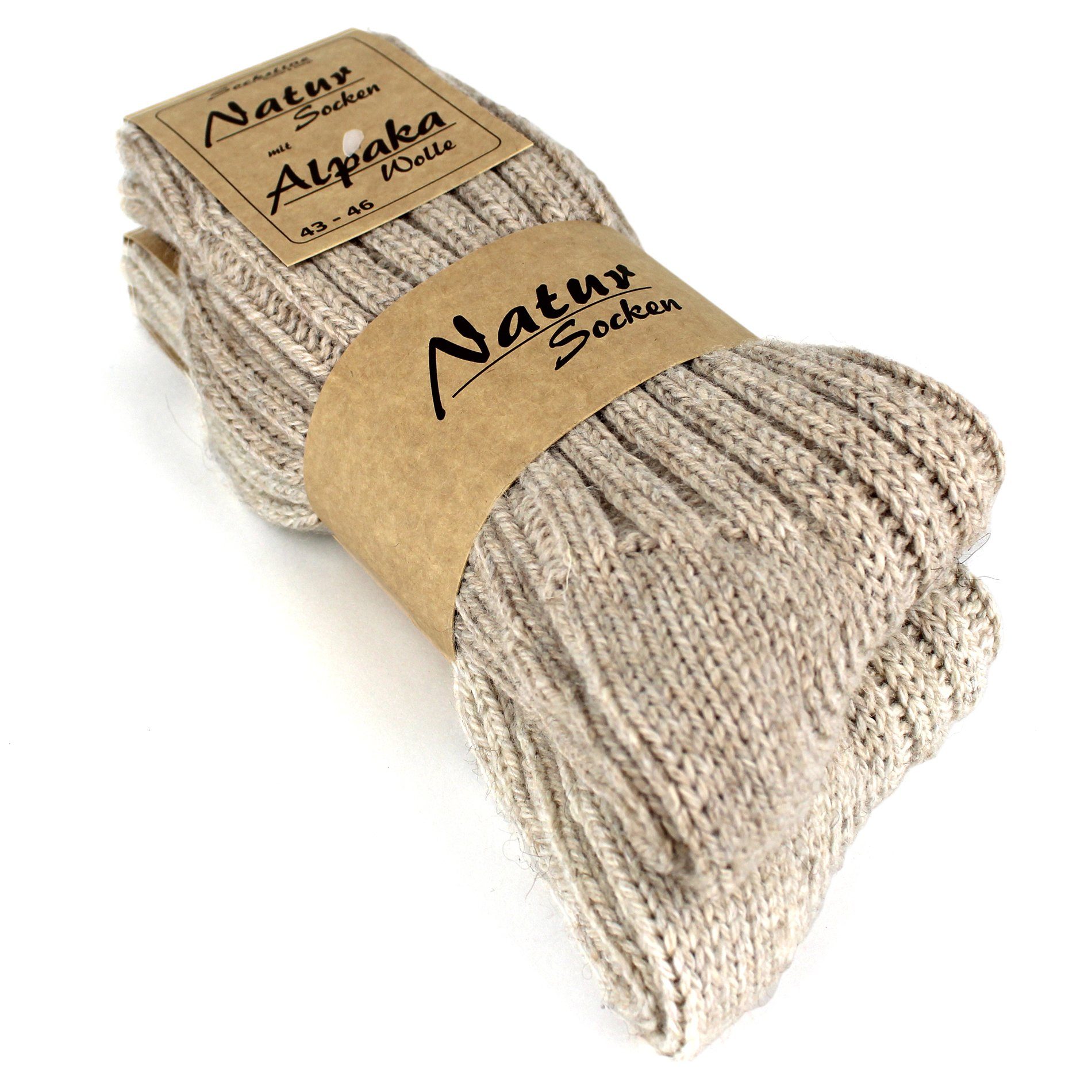 Wörleonline Thermosocken Alpaka Socken (Set, 2-Paar) Wintersocken für Damen und Herren, Wollsocken, ideal für den Winter