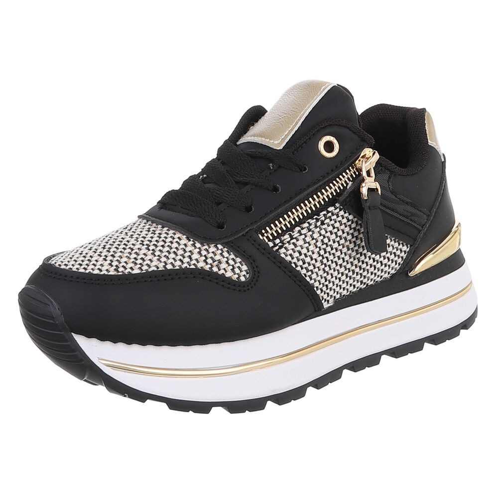 Ital-Design Stylischer Sneaker mit Reißverschluss für Damen Sneaker (912609 günstig online kaufen
