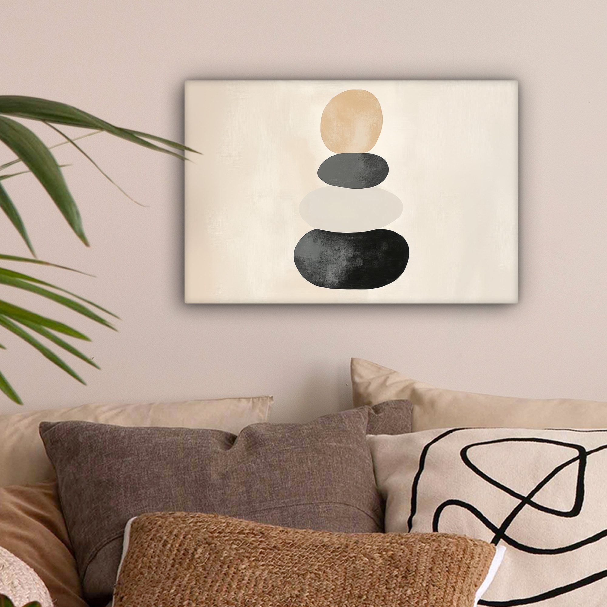 OneMillionCanvasses® Leinwandbild Japandi - Wabi sabi - Beige, Fotodruck (1 günstig online kaufen