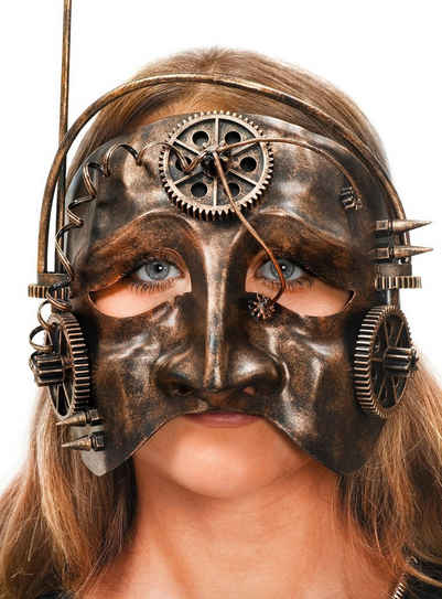 Metamorph Verkleidungsmaske Steampunk Maske Gigant, Stimmungsvolle Maske für Steampunk, Horror und Fantasy