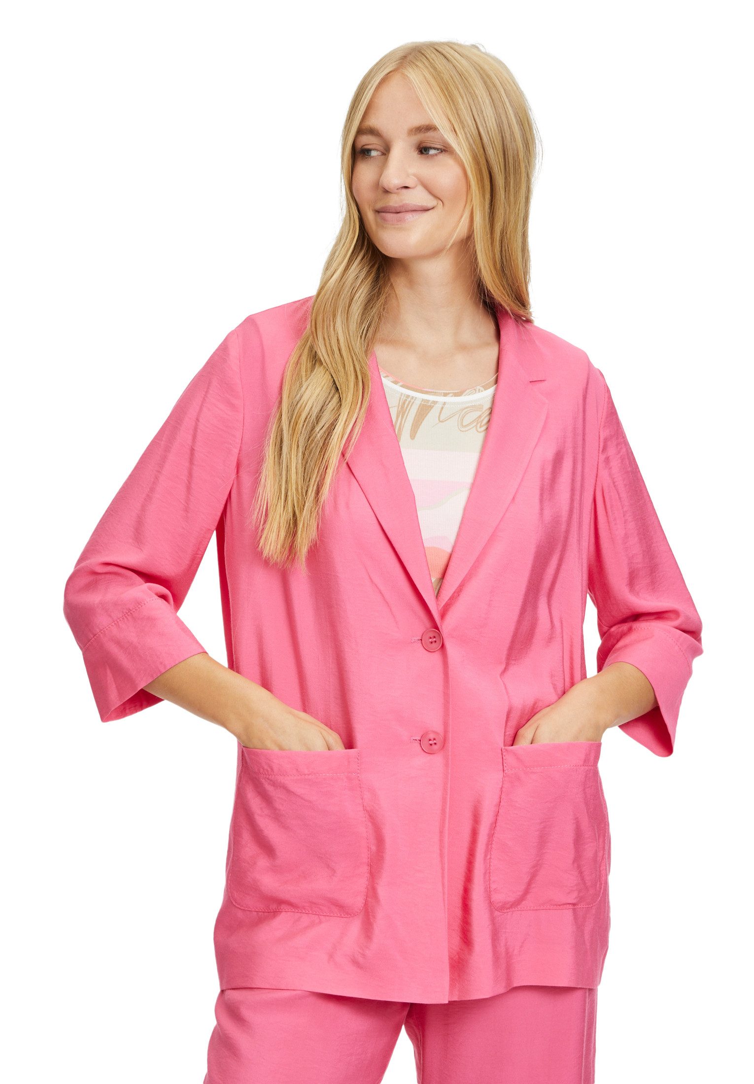Longblazer Betty Barclay Sommerblazer kurzarm
