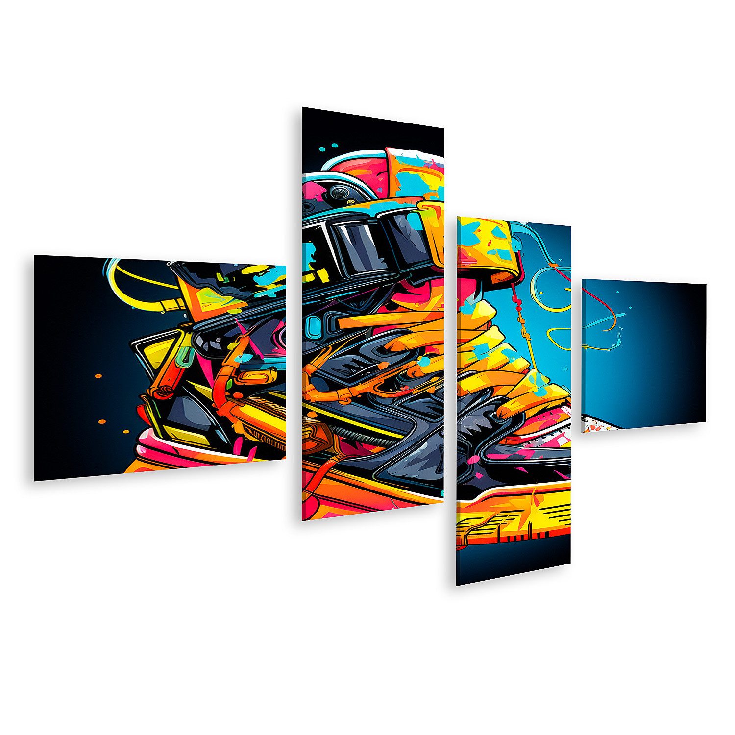 islandburner Leinwandbild Bunte Turnschuhe Bilder
