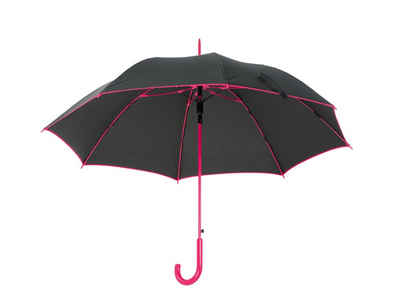 Livepac Office Stockregenschirm Automatik-Regenschirm / mit Fiberglasgestänge / Farbe: schwarz-pink