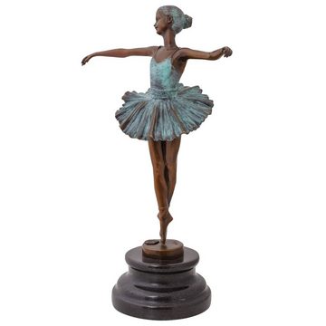 Aubaho Skulptur Bronzeskulptur nach Degas Bronze Ballerina Figur Kopie Replik Figur An
