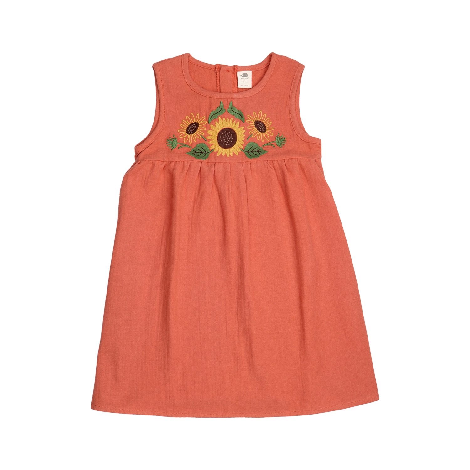 Walkiddy Sommerkleid Ärmelloses Kleid aus Bio-Baumwolle in Braunton Bio Baumwolle,GOTS,Kinderbekleidung,nachhaltige Klamotten,Kleid