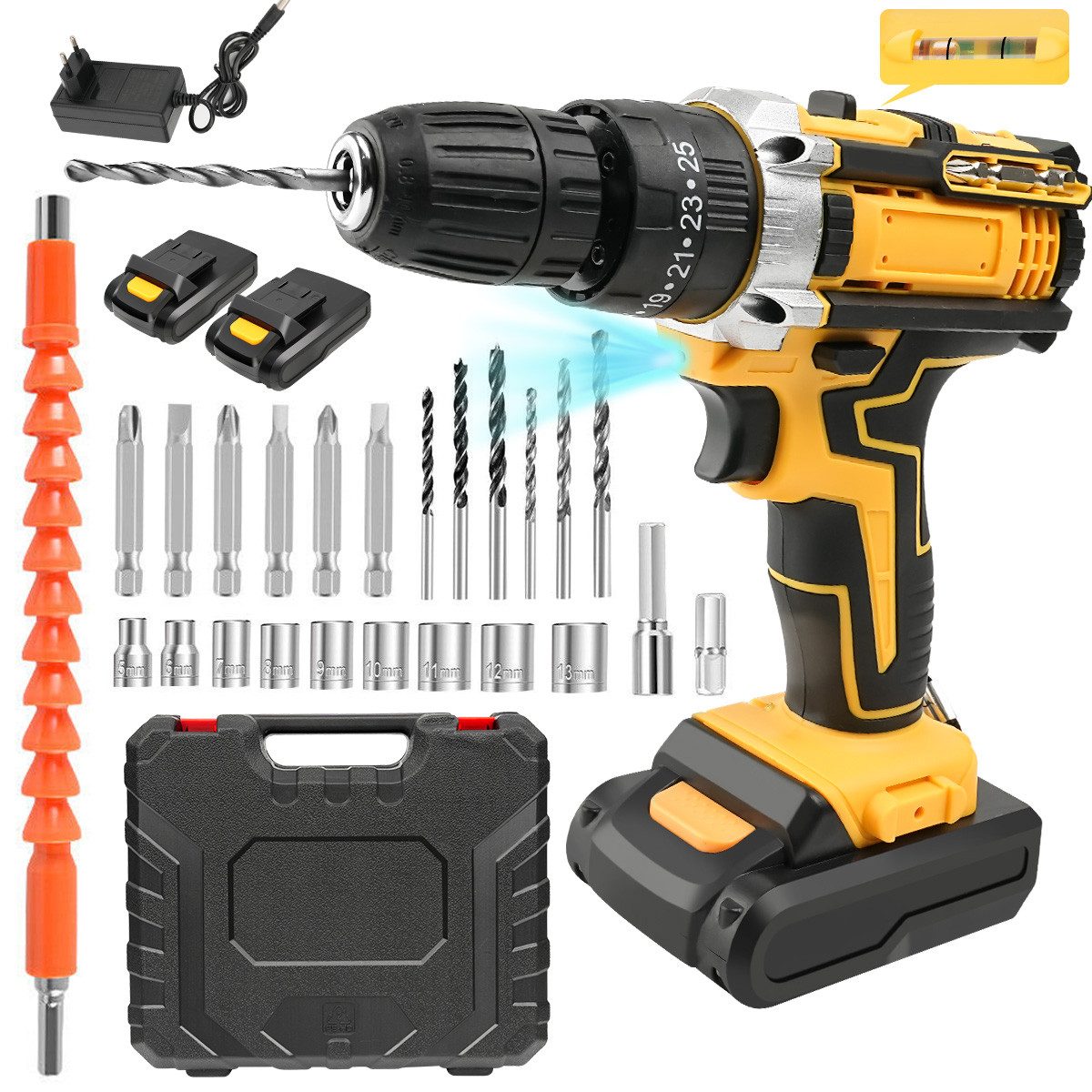 LifeImpree Akku-Bohrschrauber 21V Akkuschrauber Set, Akkubohrer günstig online kaufen