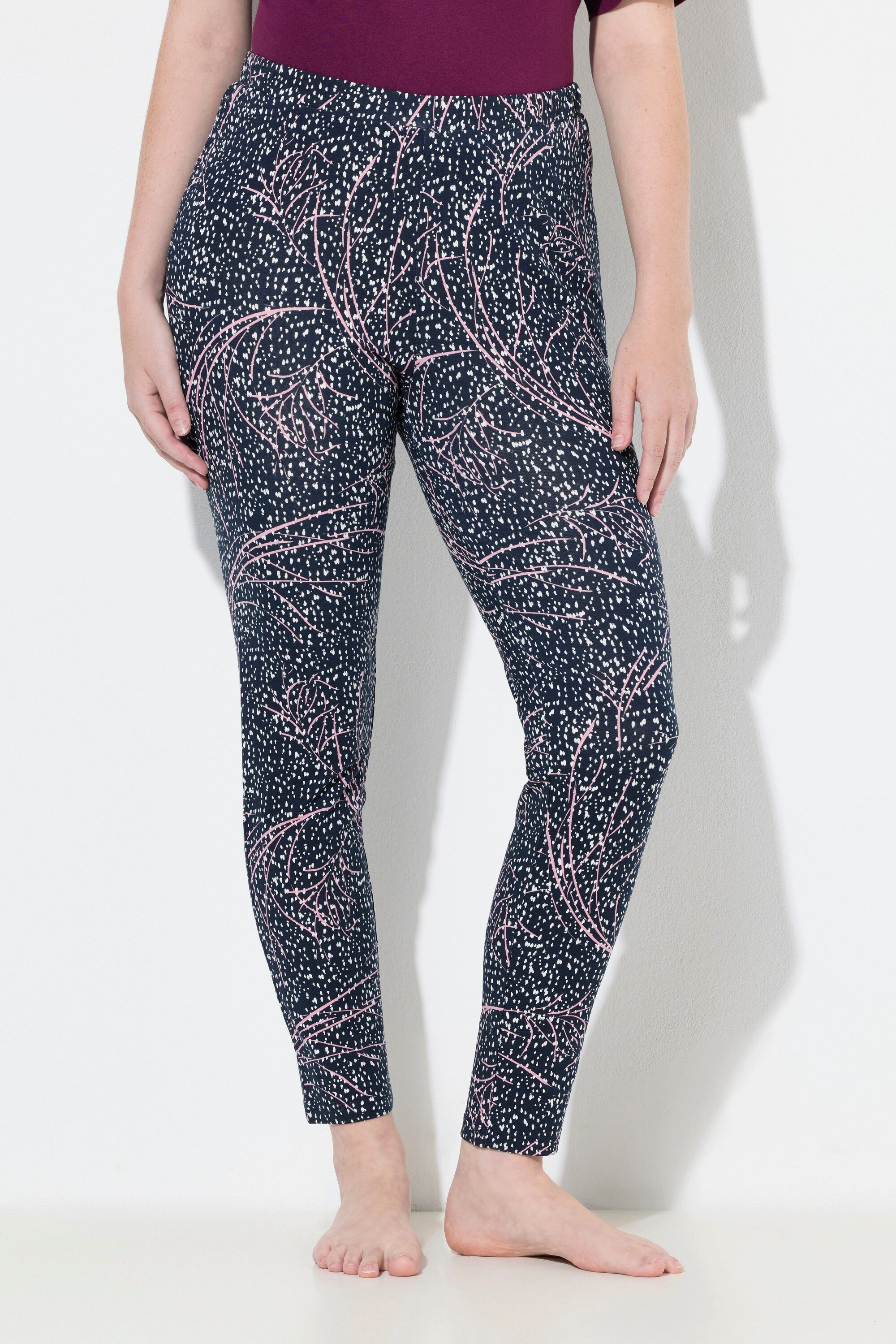 Ulla Popken Leggings Leggings schmales Bein Elastikbund Biobaumwolle