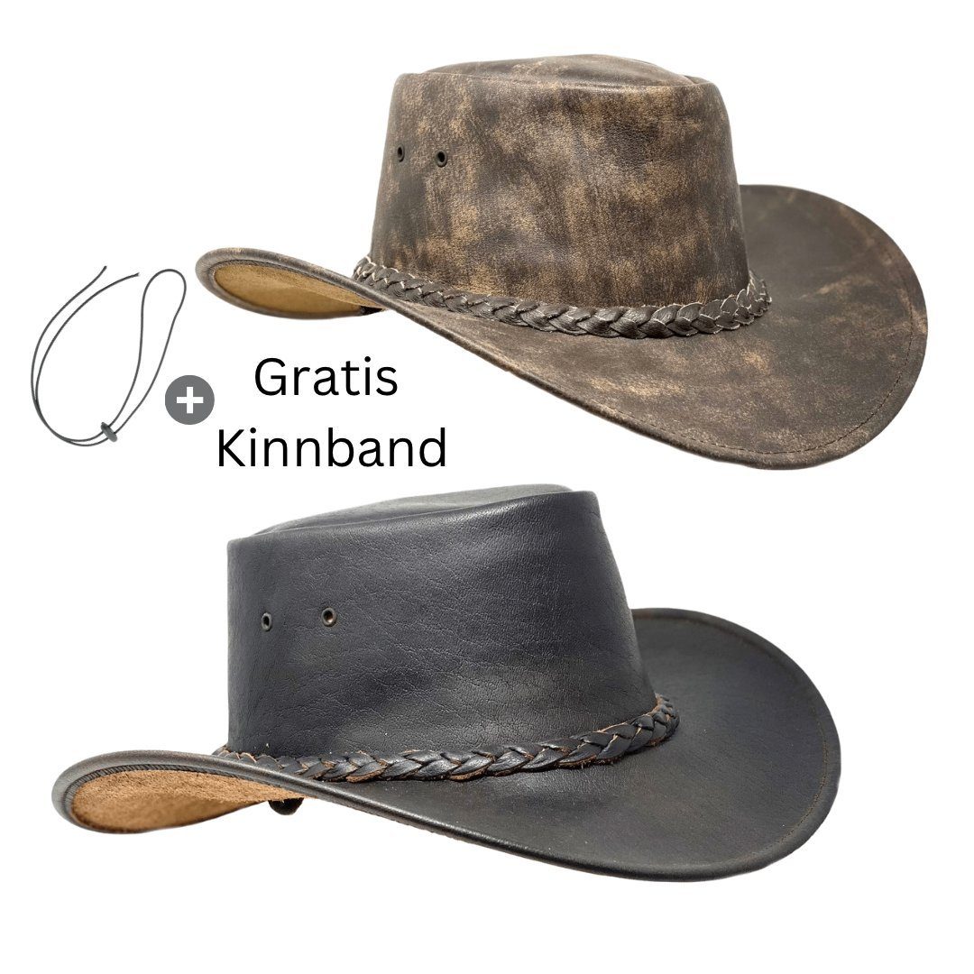 Band Antik Reiten Hut Cowboy Sonnenschutz Western Albsales Cowboyhut Cowboyhut Leder Brownish Lederhut