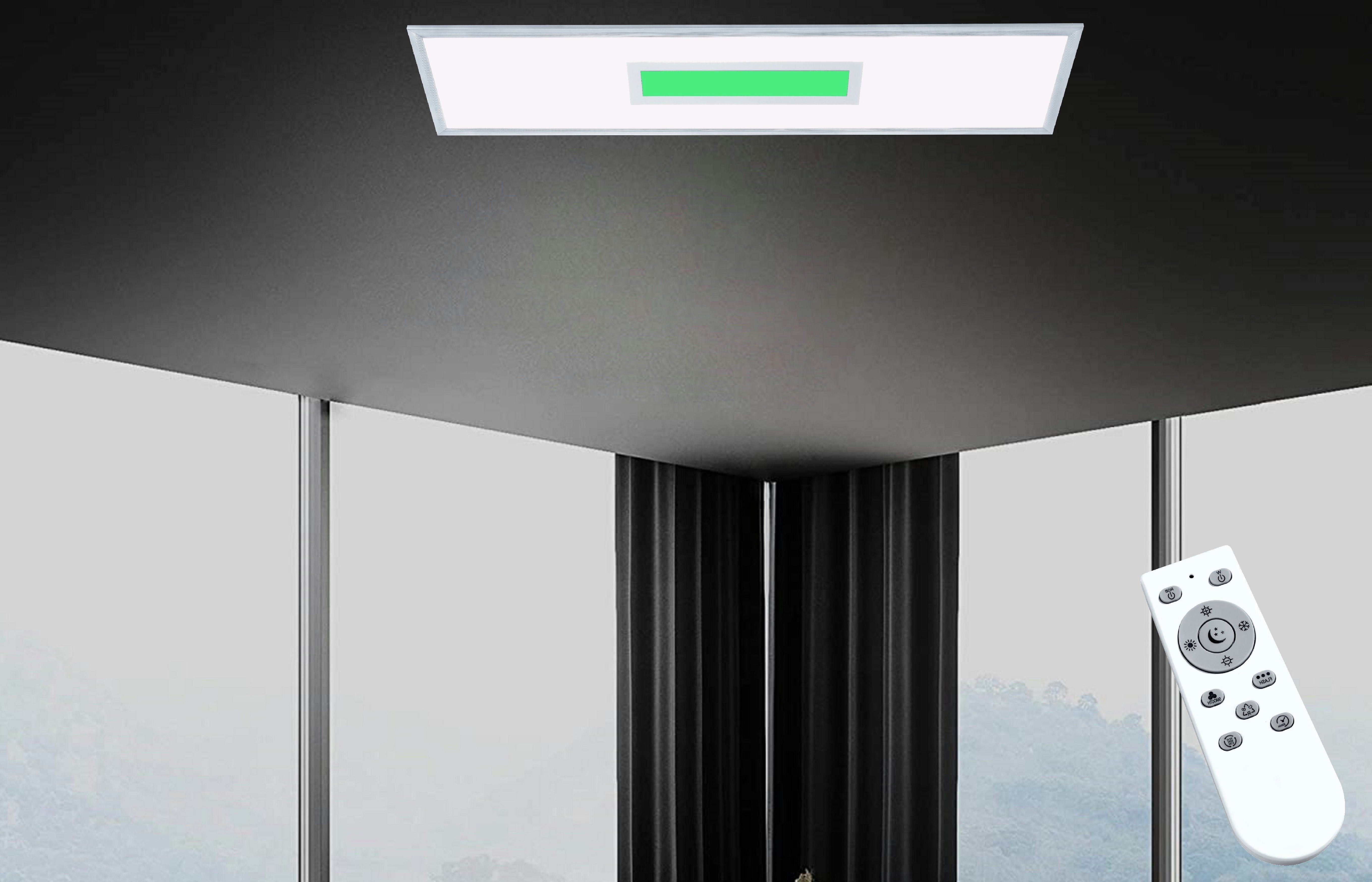 TRANGO LED Panel, 3025 LED Deckenlampe 24 Watt LED Modul - 2400 Lumen *MI* stufenlos dimmbar & Lichtfarbe steuerbar mit Fernbedienung von 3000K-6000K & integrierter RGB Farbwechsel Ambiente Освещение, Deckenleuchte, Wandlampe, Deckenpanel, Wohnzimmer-Lampe, Deckenstrahler, Panel, Bürodeckenlampe