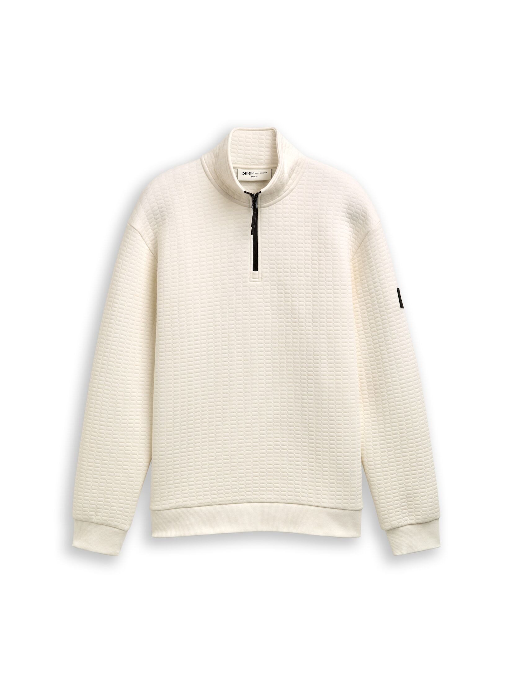 TOM TAILOR Denim Sweatshirt Strick & Sweatshirts Troyer Sweatshirt mit Logo-Badge
