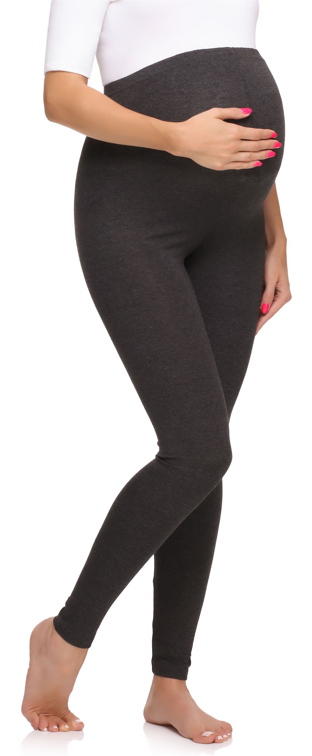 Merry Style Umstandsleggings Damen Lange Umstandshose aus Viskose MS10-297 (1-tlg) elastischer Bund