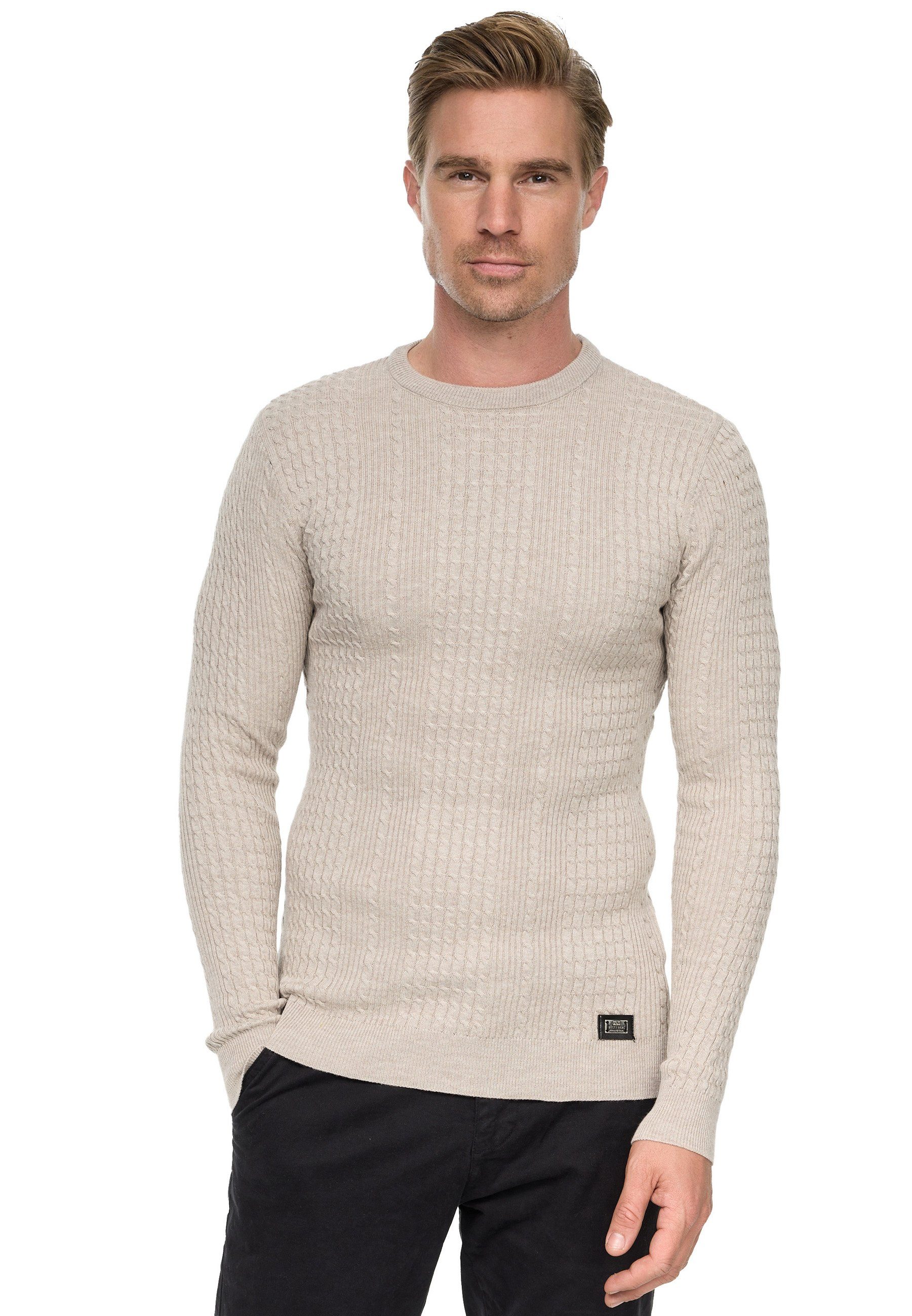 Rusty Neal Strickpullover, mit modernem Strickmuster günstig online kaufen