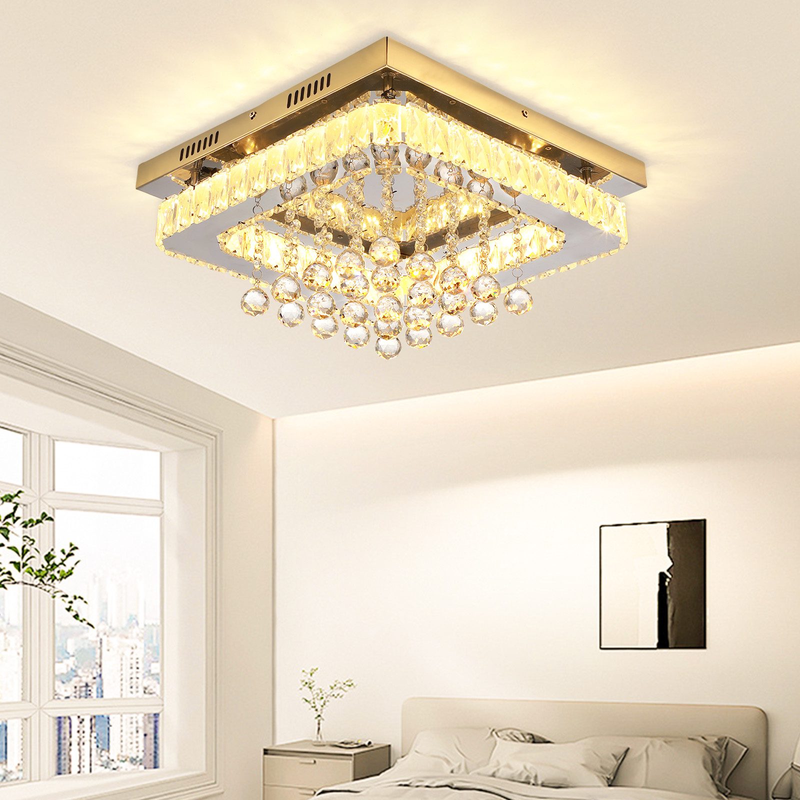 oyajia Deckenleuchte Moderne 24W Kristall LED günstig online kaufen
