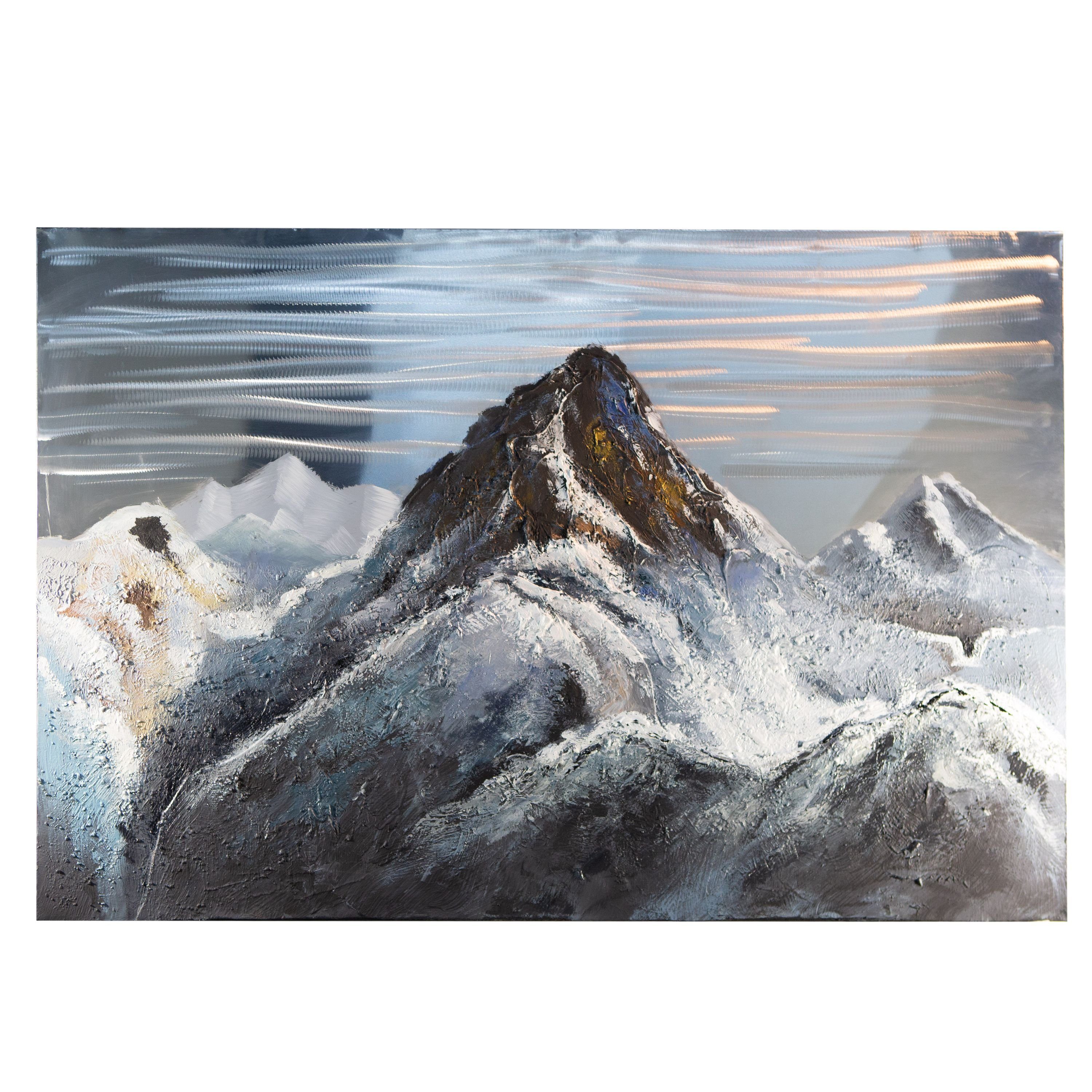 x 150cm B. grau-schwarz - - GILDE Mountain 3D 100cm GILDE Bild Bild H.
