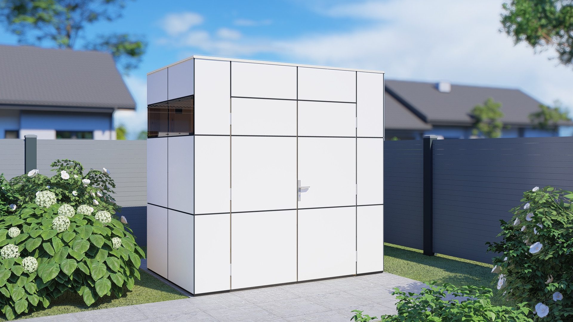 BERTILO Gartenhaus HPL Mini, in verschiedenen Farben, BxT: 231x165 cm, Fassaden-HPL in Architekturqualität, witterungsbeständig, farbstabil
