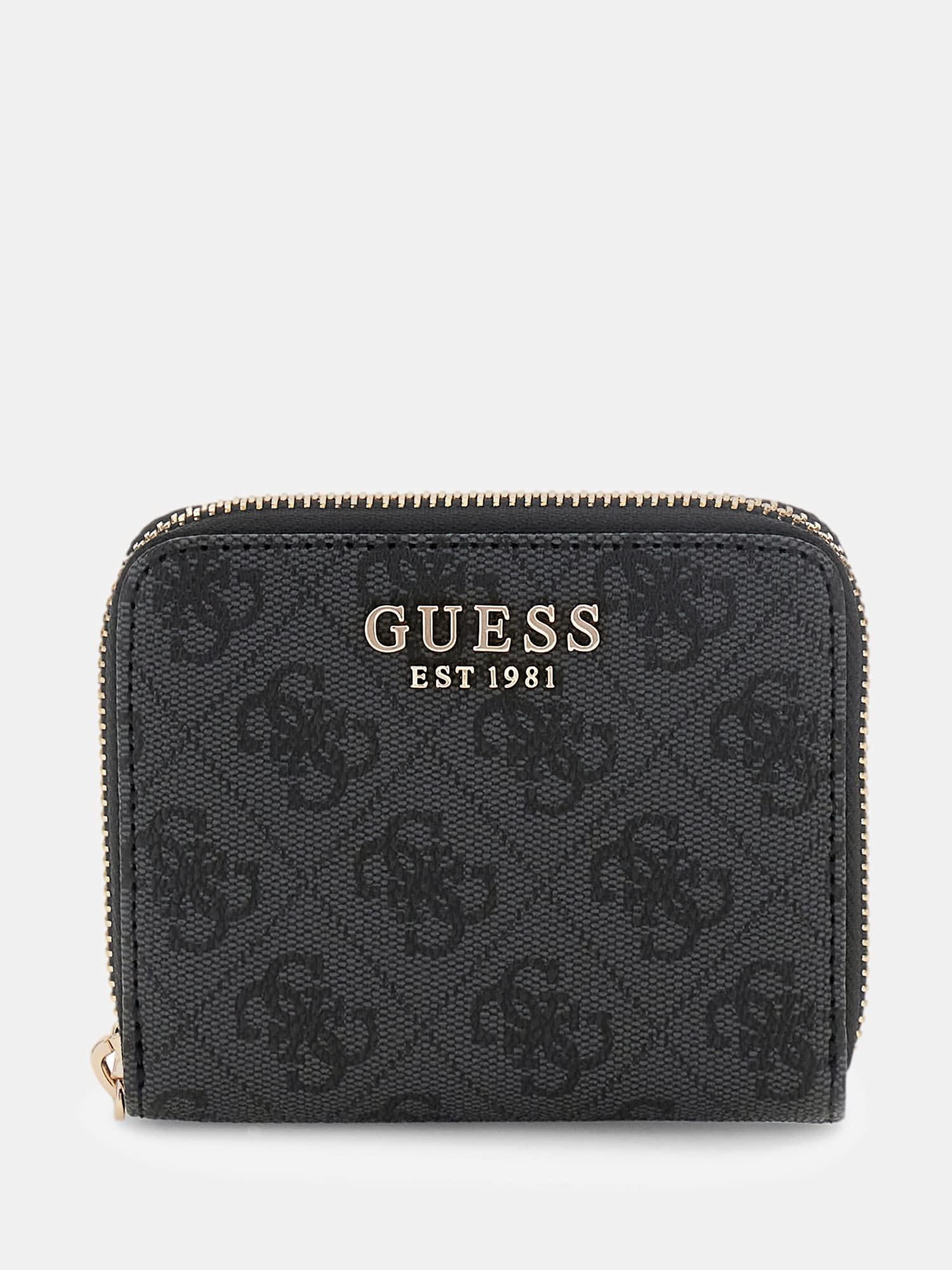 Guess Geldbörse LAUREL II SLG SMALL ZIP AROUND, Damen Geldbeutel, Portemonnaie mit umlaufendem Reißverschluss