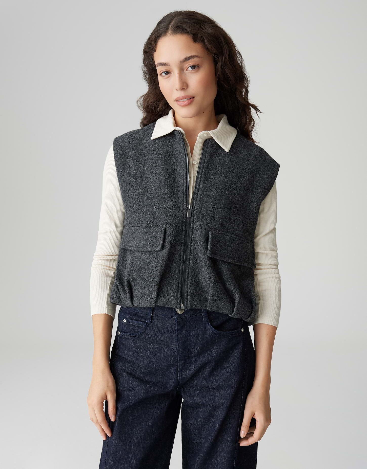 OPUS Anzugweste WOMAYA Regular im Wollmix