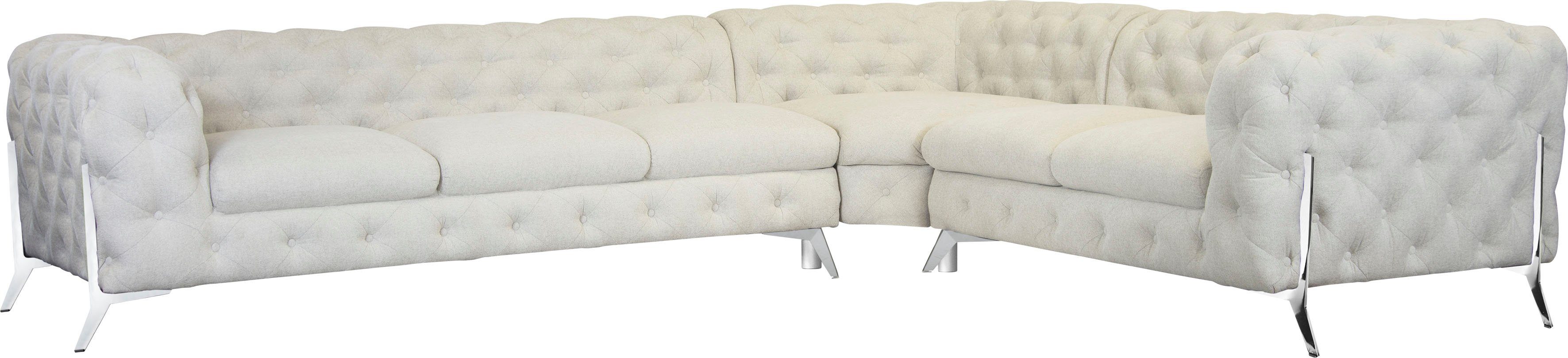 Leonique Chesterfield-Sofa Amaury L-Form, großes Ecksofa, günstig online kaufen