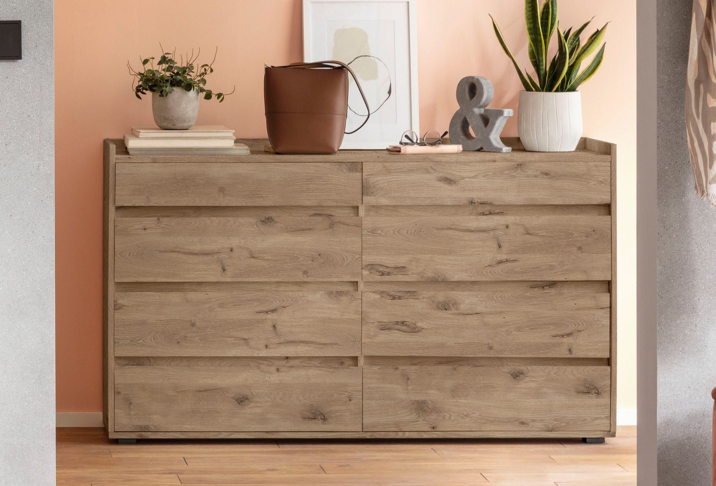 OTTO home Kommode Kosmo, 8 Schubladen mit Vollauszug